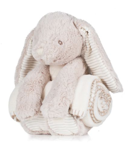 Mumbles Rabbit and Blanket Set Cream M