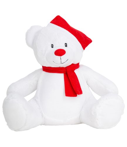 Mumbles Christmas Zippie Bear White/Red L