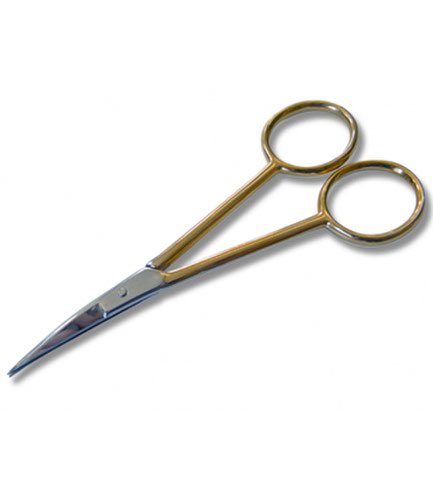 Madeira Curved Gold Plated Embroidery Scissors Gold
