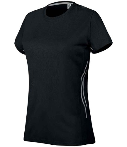 Proact Ladies Contrast Sports T-Shirt Black/Silver L