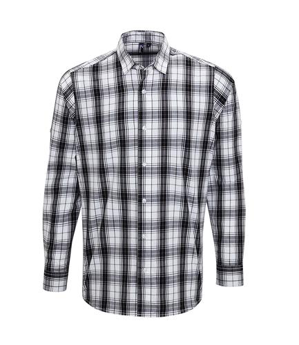 Premier Ginmill Check Long Sleeve Shirt Black/White