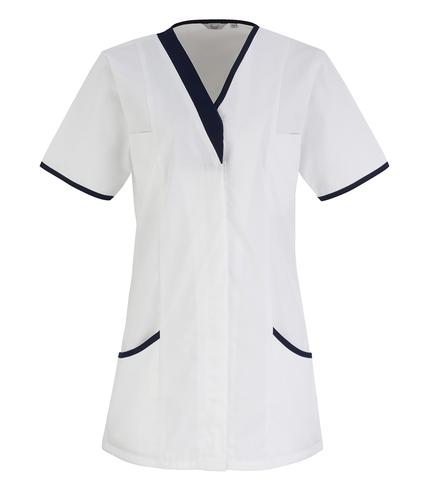 Premier Ladies Daisy Healthcare Tunic White/Navy 10