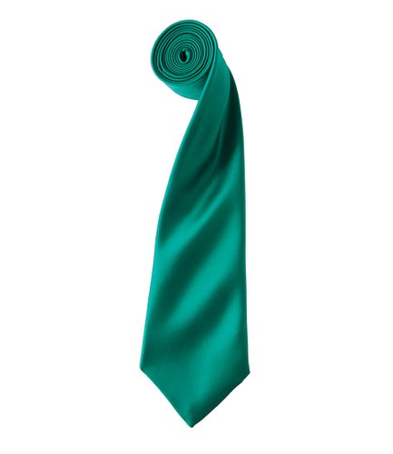 Premier 'Colours' Satin Tie Emerald