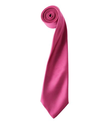 Premier 'Colours' Satin Tie Hot Pink