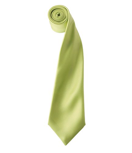 Premier 'Colours' Satin Tie Lime Green