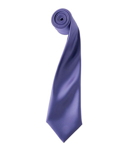 Premier 'Colours' Satin Tie Purple