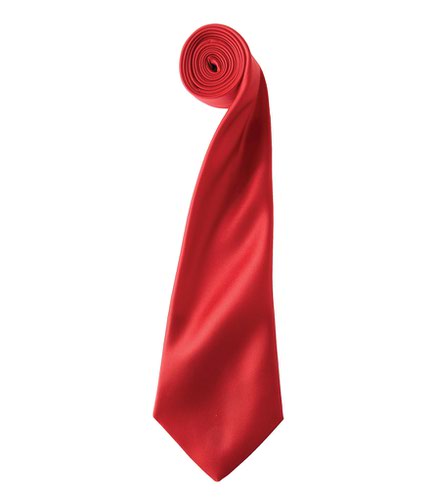 Premier 'Colours' Satin Tie Red