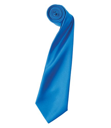 Premier 'Colours' Satin Tie Sapphire Blue