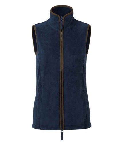 Premier Ladies Artisan Fleece Gilet Navy/Brown S