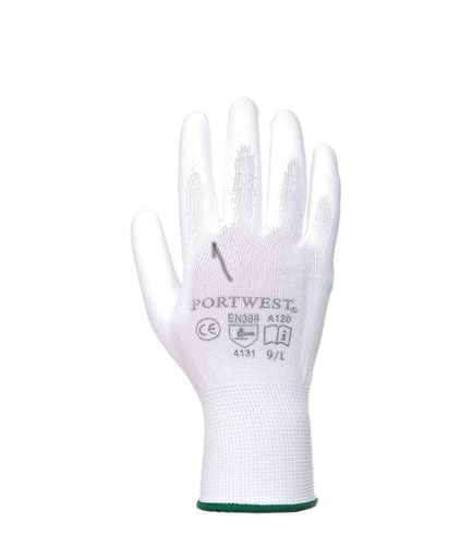Portwest PU Palm Gloves White L
