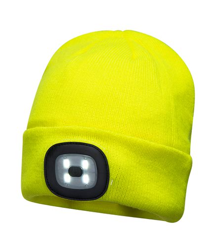 Portwest LED Head Light Beanie Yellow