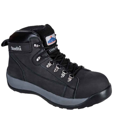Portwest Steelite™ Mid Cut Nubuck SB HRO Boots Black 38