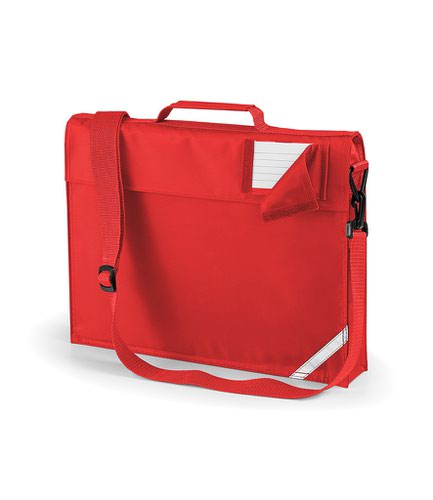 Quadra Junior Book Bag with Strap Bright Red
