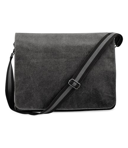 Quadra Vintage Canvas Despatch Bag Vintage Black