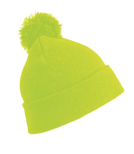 Result Core Pom Pom Beanie Fluorescent Yellow