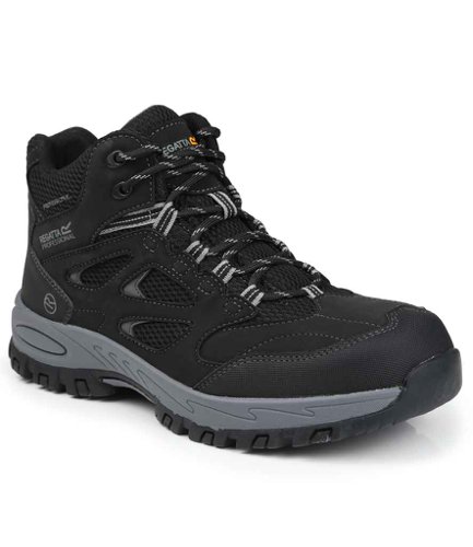 Regatta Safety Footwear Mudstone S1P Safety Hikers Black/Granite 10