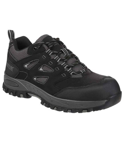 Regatta Safety Footwear Mudstone S1P Safety Trainers Black/Granite 10