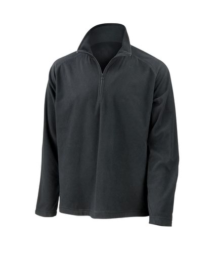 Result Core Zip Neck Micro Fleece Black 3XL