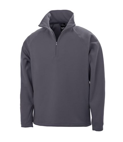 Result Core Zip Neck Micro Fleece Charcoal 3XL