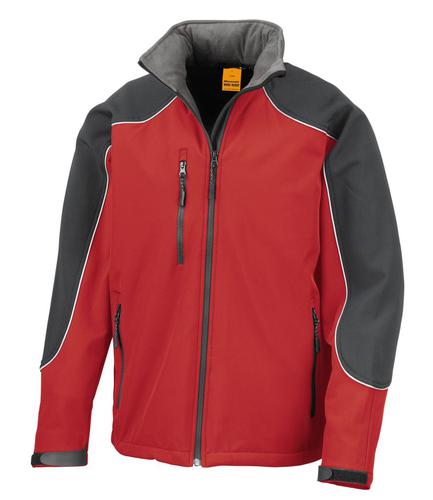 Result Work-Guard Hooded Soft Shell Jacket Red/Black 3XL