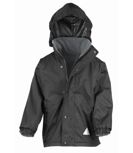 Result Kids/Youths StormDri 4000 Reversible Jacket Black/Grey 11-12