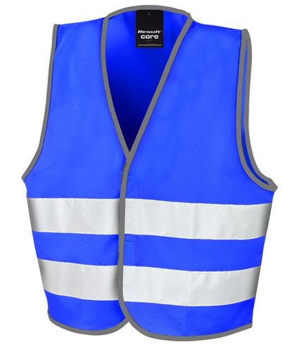 Result Core Kids Enhanced Vis Vest Royal Blue L