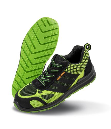 Result Work-Guard Hicks SRA SB Safety Trainers Neon Green/Black