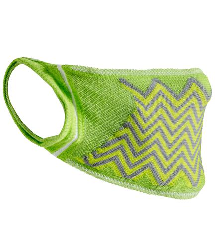 Result ZigZag Anti-Bacterial Face Cover Lime Green/Grey
