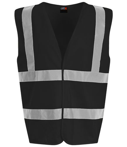 PRO RTX Hi-Vis Waistcoat Black 3XL