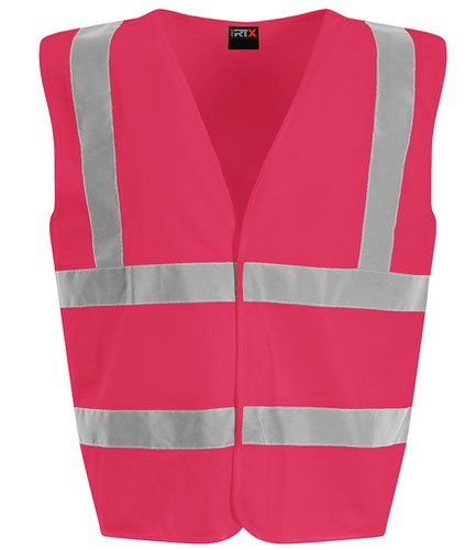 PRO RTX Hi-Vis Kids Waistcoat Pink L