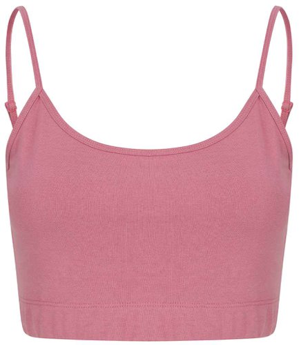 SF Ladies Sustainable Cropped Cami Vest Top Dusky Pink L