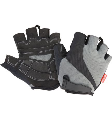 Spiro Fingerless Summer Short Gloves Grey/Black