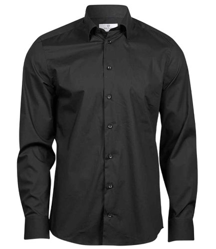 Tee Jays Luxury Stretch Long Sleeve Shirt Black 3XL