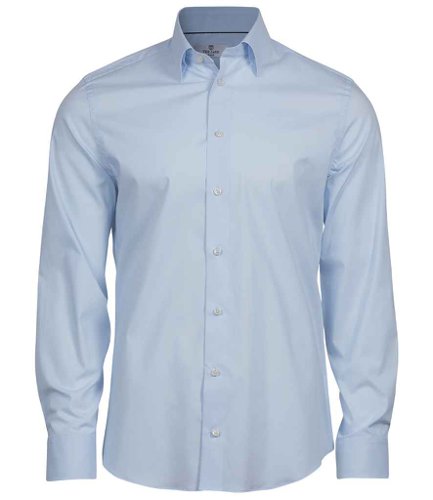 Tee Jays Luxury Stretch Long Sleeve Shirt Light Blue 3XL