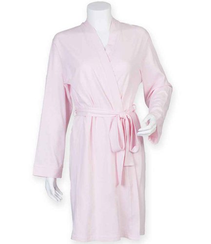 Towel City Ladies Cotton Wrap Robe Light Pink XL