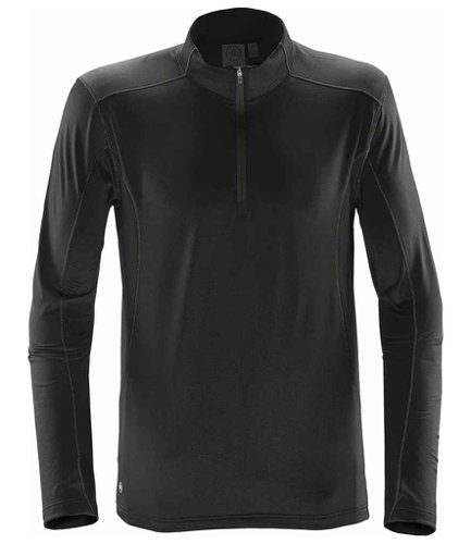 Stormtech Pulse Fleece Pullover Zip Neck Top Black/Carbon L