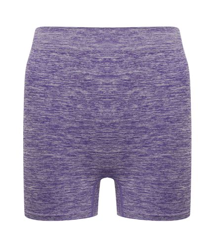 Tombo Ladies Seamless Shorts Purple Marl L/XL