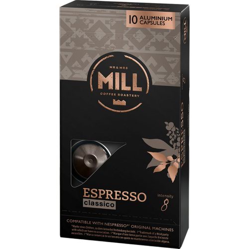 K-fee Mr and Mrs Mill Espresso Classico Nespresso Compatible Capsules Pack of 10