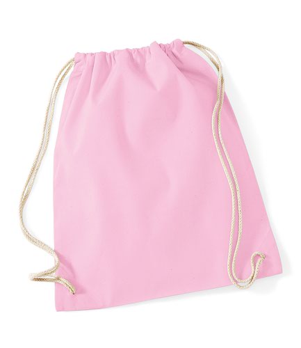Westford Mill Cotton Gymsac Classic Pink/White