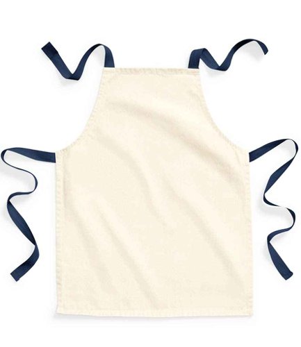 Westford Mill Fairtrade Kids Craft Apron Natural/French Navy