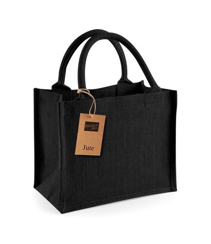 Westford Mill Jute Mini Gift Bag Black/Black