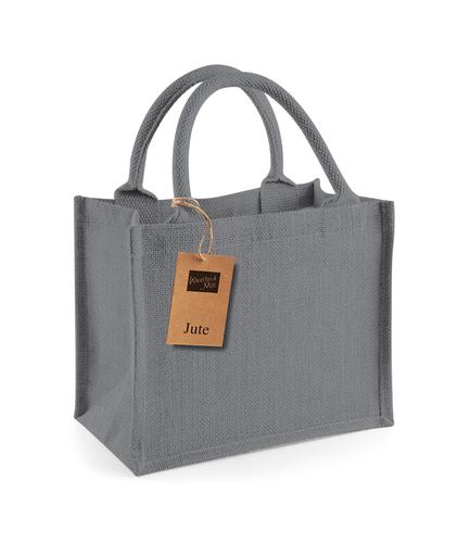 Westford Mill Jute Mini Gift Bag Graphite Grey/Graphite Grey