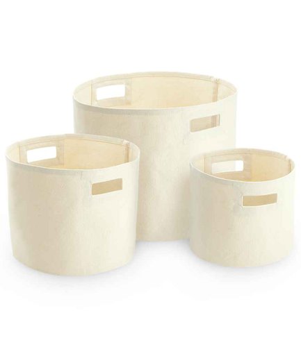 Westford Mill Canvas Storage Tubs Natural S