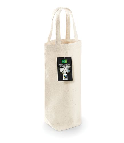 Westford Mill Fairtrade Cotton Bottle Bag Natural