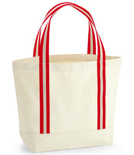 Westford Mill EarthAware® Organic Boat Bag Natural/Classic Red