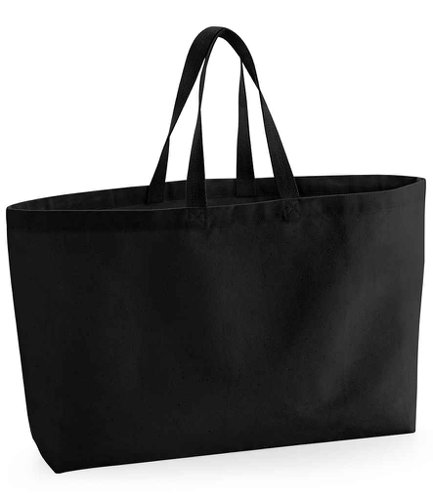 Westford Mill Oversized Canvas Tote Bag Black
