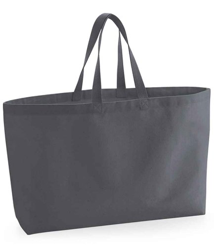 Westford Mill Oversized Canvas Tote Bag Graphite Grey