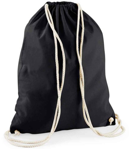 Westford Mill Recycled Cotton Gymsac Black