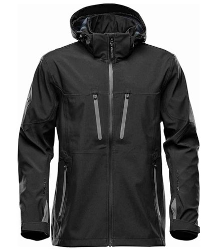 Stormtech Patrol Hooded Soft Shell Jacket Black/Carbon 3XL