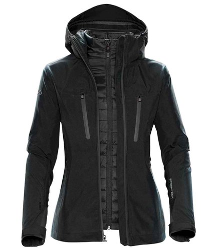Stormtech Ladies Matrix System 3-in-1 Jacket Black/Carbon L